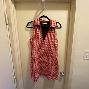 ZARA jacquard retro print aline dress with collar